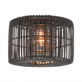 Mercator-Finley DIY Batten Fix -  Matt black double layer rattan shade 